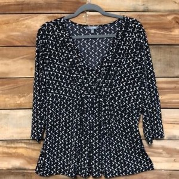 Daisy Fuentes Tops - Daisy Fuentes XL long sleeve patterned tunic top